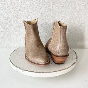 Womens Western Cowboy Ankle Boots 10 Brown Cowgirl Short Ankle Boot Pointed Toe